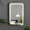 Aluminium LED Rectangular Decorative wall mirror by elegant arts and frames (Mirror size 600X900 mm)