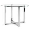 Sanchez 4 Seater Round Glass Top Dining Table