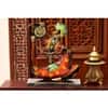 Desert Art Metal Handpainted Red Tabla Musician Showpiece