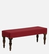Idika Sheesham Wood Upholstered Bench In Walnut Finish