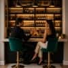 Doe Buck Luxury Green Velvet Adjustable Bar Stool Chair with Gold Hydraulic Base