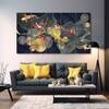 The Castle Decor Abstract Art Wall Painting Wooden Framed 27x48 Inch (Style 2)
