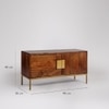 Banner Solid Wood Small TV Unit in Brown Colour