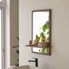 Crystal Solid Wood Mirror In Provincial Teak 50 x 70cm