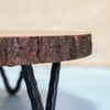 Ireka Homes Kaarigari Acacia Wood Trivet with Metal Legs (10.25x3.75 in)