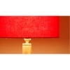 Hillary Red Cotton Shade Floor Lamp