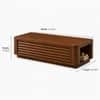 Marlow Sheesham Wood Ribbed Coffee Table in Walnut Finish