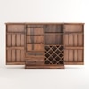 Calipo Sheesham Wood Bar Cabinet in Provincial Teak Finish