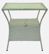 Geelong Wicker Table And Chair Set  White And Black Finish