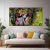 The Castle Decor Radha Krishna Spiritual Wall Art Framed Painting 27x48 Inch (Style 7)