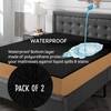 Premium Jacquard Polyester Fabric  Single Bed  Waterproof Mattress Protector  Bed Cover ‎75x48  Pack of 2