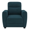 Alvaro Velvet 1 Seater Sofa T Blue Color