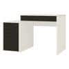 Eskada Study Desk cum Printer Table with 4 Handle Less Drawers in Ivory Carbon Black Colour