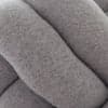 Nodo Cotton Knitted Decorative Grey Knot Pillow 11 x 11 Inches