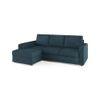 Apollo Sofa (Colour : Indigo Blue, Cushion : Hard, Back Type : Regular, Seating Capacity : Left Aligned 2 Seater + Left Aligned Chaise + Ottoman)
