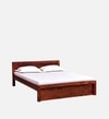 Finn Solid Wood Queen Size Non Storage Bed In Honey Oak Finish