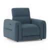 Linaro Leather 1 Seater Double Motor Recliner In Blue Colour