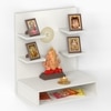 Bluewud Dhruv Engineered Wood Prayerut In White Finish