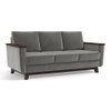 Corby Sofa Set (Colour : Ash Grey Velvet , Seater : 3+1+1)