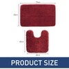 Luxe Home Polyester Newman Contour Bath Mat Set of 2 (Maroon 45x75 cm & 40x45)