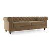 Winchester Luxe 3 Seater Fabric Sofa in Fawn Velvet Colour
