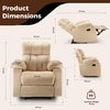 Helios One Seater Fabric Manual Recliner in Beige Colour