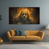 The Castle Decor Lord Shiva Wall Painting Wooden Framed 27x48 Inch (Style 18)
