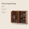 Webster 48 Pair Shoe Rack in Sheesham Finish