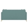 Convil Velvet 3 Seater Sofa in Tourquise Color
