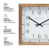 Tan Wooden Wall Clock with Unique Arabic Indices