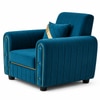 Nuha 1 Seater Sofa In Fabric Teal Color