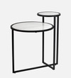 Dual Metal Side Table in Black Colour