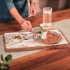 Ireka Home Sneham Wooden Serving Tray with Enamel Finish
