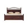 Axis Solid Wood King Size Non Storage Bed In Walnut Finish