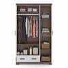 Miller 3 Door Wardrobe With Mirror in Two Tone Finish