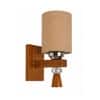 Devansh Metal Electric Wall Light in Black Colour with off-white Shade Count of 1 Light