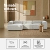 Elegantedge Wood Right Aligned 3-Seater With Upholstery Non Storage Sofa In White Colour