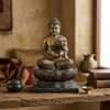 Water Fountain Lotus Serenity Buddha Water Fountain in Multicolor Colour