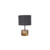 Anisa Grey Natural Fiber Shade Table Lamp with Natural Wooden Base