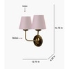 Devansh Metal Electric Wall Light in Gold Colour with Orange Shade Count of 2 Lights