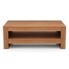 Epsilon Solid Wood Coffee Table In Amber Walnut Finish
