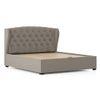 Holmebrook Upholstered Storage Bed In Hydraulic (Bed Size : King, Colour : Shitake Beige)