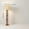 Elegant Beige Jute Floor Lamp with Beige Jute Base
