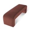 Floran Velvet 2 Seater Ottoman Bench in Peach Color