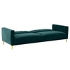 Calisa 3 Seater Velvet Sofa Cum Bed in Teal Blue colour