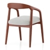 Zen Solid Wood Dining Chair in Honey Finish & White Boucle Colour