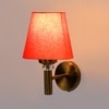 Devansh Metal Electric Wall Light in Gold Colour with Orange Shade Count of 1 Light
