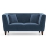 Janet 2 Seater Fabric Loveseat In Lapis Blue Colour