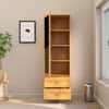 Hexa Engineered Wood Bookshelf Wooden Multipurpose Storage Rack in Giant Wood Colour