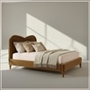 Elaris Curve Comfort King Size Bed Bed in velvet With Engineer Wood Frame & Hydraulic Storage